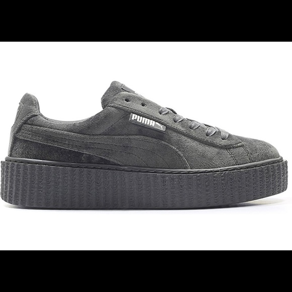 RIHANNA Fenty Puma Velvet Gray Creepers - Picture 1 of 8